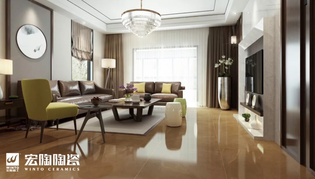 宏陶瓷磚地磚流行趨勢之國潮效果圖