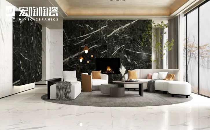 宏陶巖板背景墻效果圖 宏陶巖板背景墻效果圖