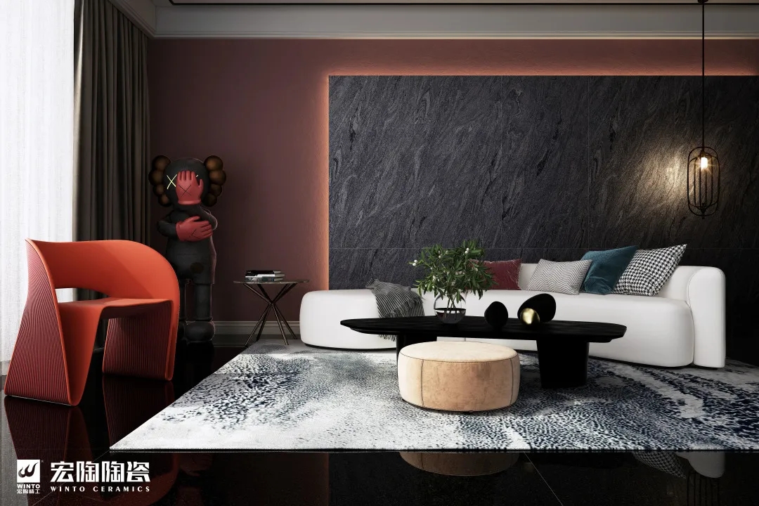 宏陶巖板會客廳裝修效果圖 宏陶巖板會客廳裝修效果圖