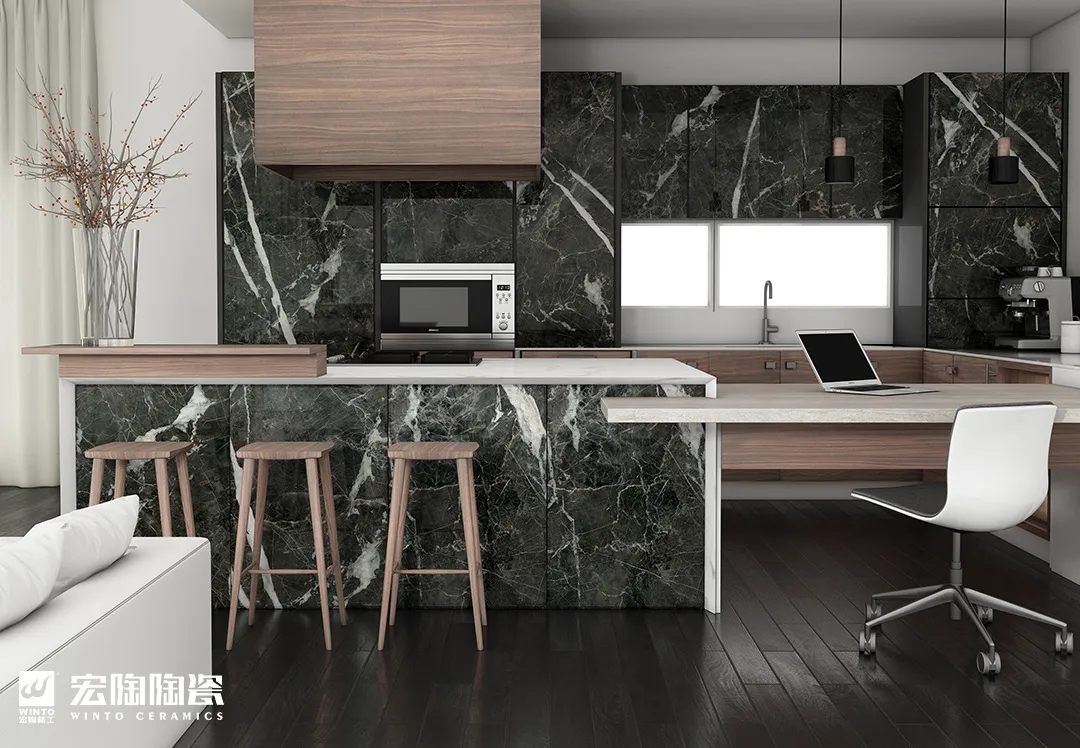 廚房社交巖板裝修效果圖 廚房社交巖板裝修效果圖