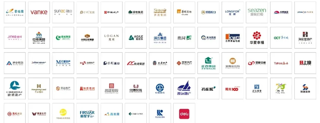 宏陶瓷磚地磚部分百?gòu)?qiáng)房企戰(zhàn)略合作伙伴圖