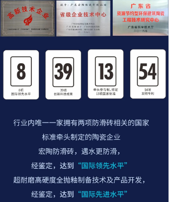 宏陶地磚.瓷磚國(guó)際先進(jìn)水平證書